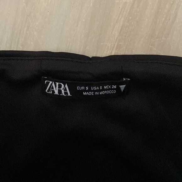 Zara Black Satin Bustier Top Small - Picture 2 of 3